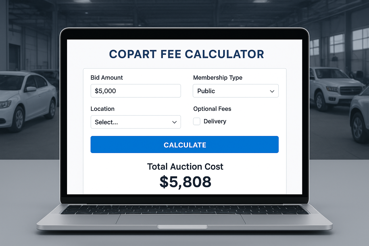 Copart Fee Calculator